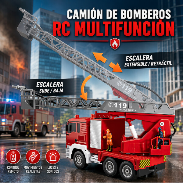 Camión De Bombero Eléctrico Control Remoto 2037 CAMION BOMBEROS CONTROL REMOTO 2037