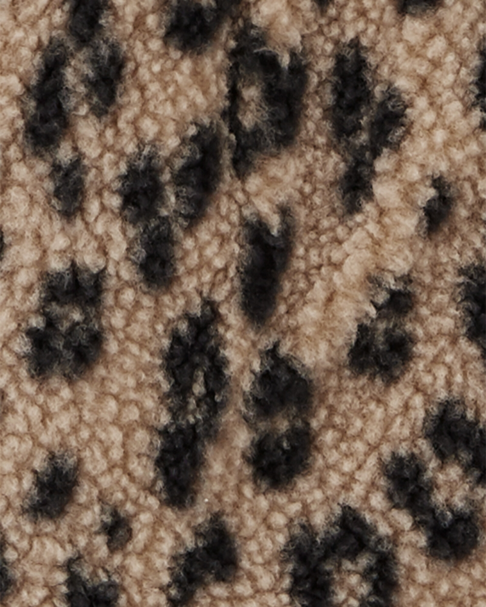 Mameluco de sherpa con capucha diseño leopardo Sin color