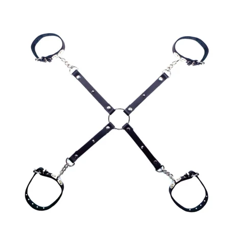 Conector Cruz Con Esposas y Tobilleras Finas Conector Cruz Con Esposas y Tobilleras Finas