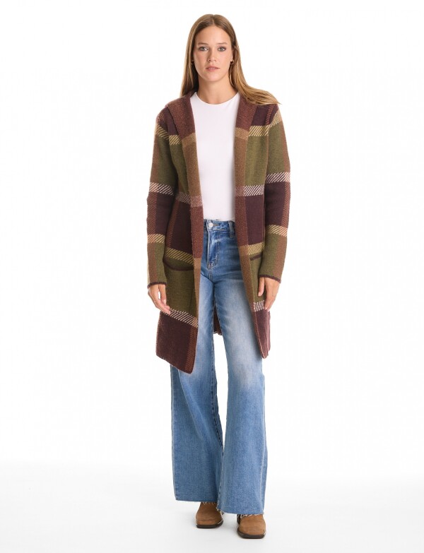 Cardigan Capucha OLIVA/MULTI