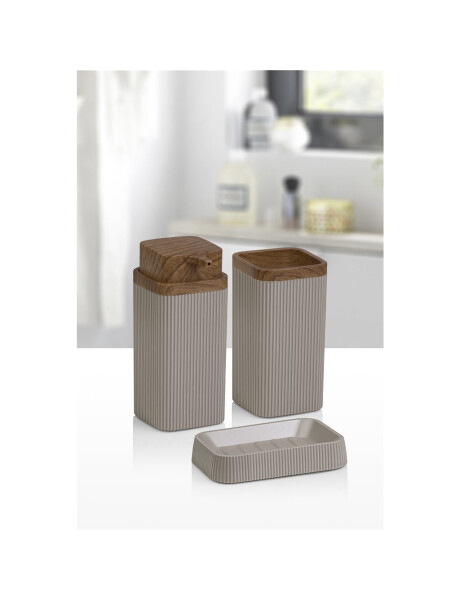 SET 3PCS BAÑO STELLA PP C/MADERA MARRON SET 3PCS BAÑO STELLA PP C/MADERA MARRON