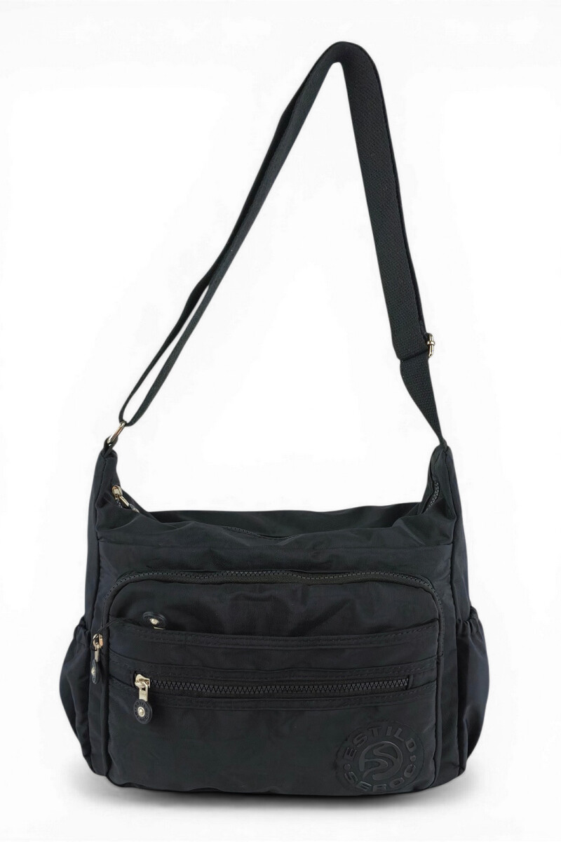 Morral con bolsillos Negro