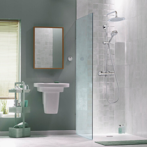 GRIFERIA DE DUCHA EXTERIOR LINEA URBAN CLEVER GRIS