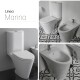 INODORO MOCHILA TAPA Y BIDET JUEGO DE LOZA MARINA BLANCO BLANCO