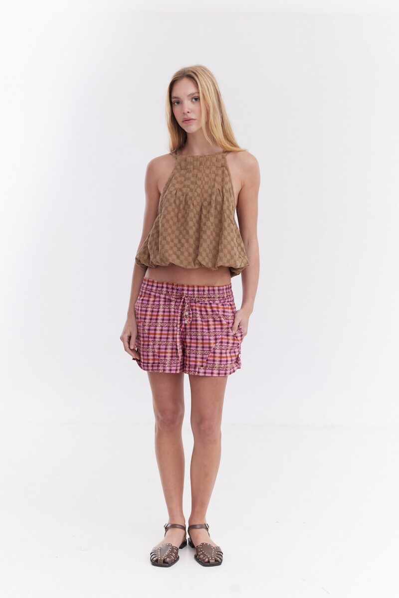 Blusa Puff Camel