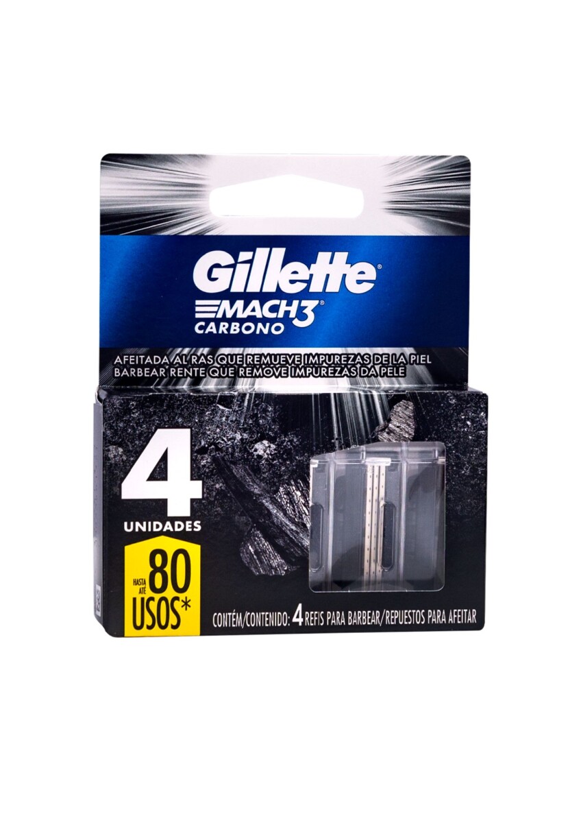 GILLETTE MACH 3 REPUESTO CARBONO 