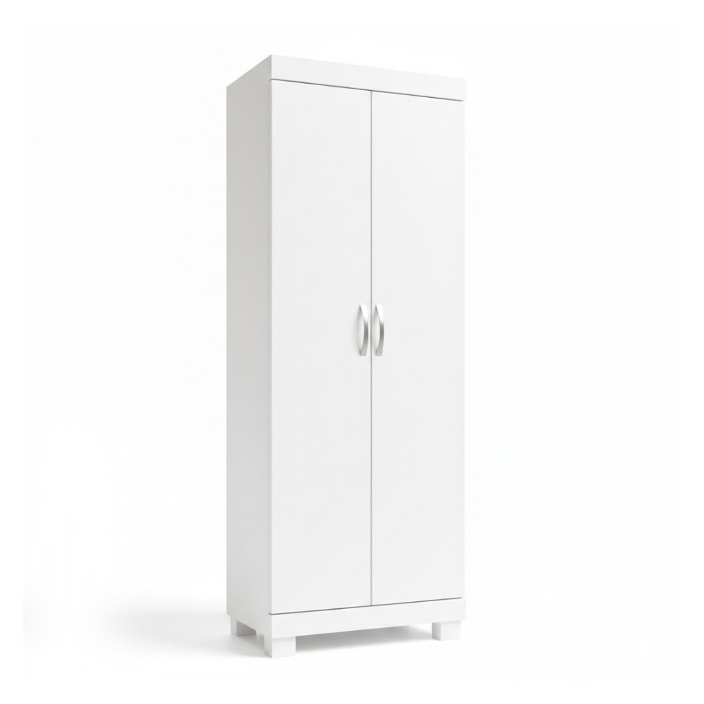 ROPERO 2 PUERTAS GUARDARROPA ARMARIO PLACARD CLOSET MULTIUSO BLANCO