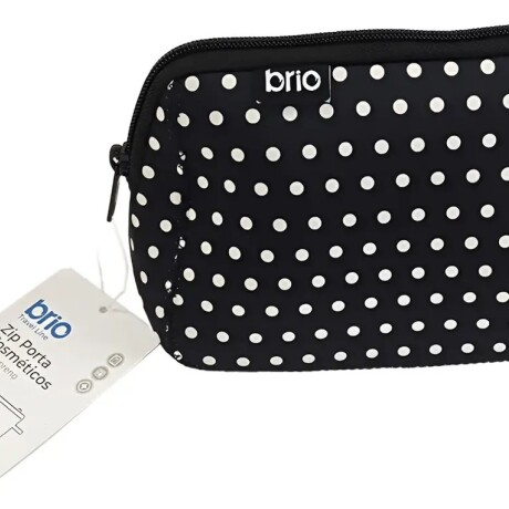 Neccesaire Organizador Porta Cosméticos Neopreno Negro puntos blancos