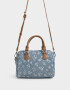 Bowling Cartera Bowling De Denim - Azul Gastado