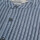Camisa m/l lino rayada azul
