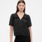 V-SS VNK RUFFLE LACE TOP BLACK 22