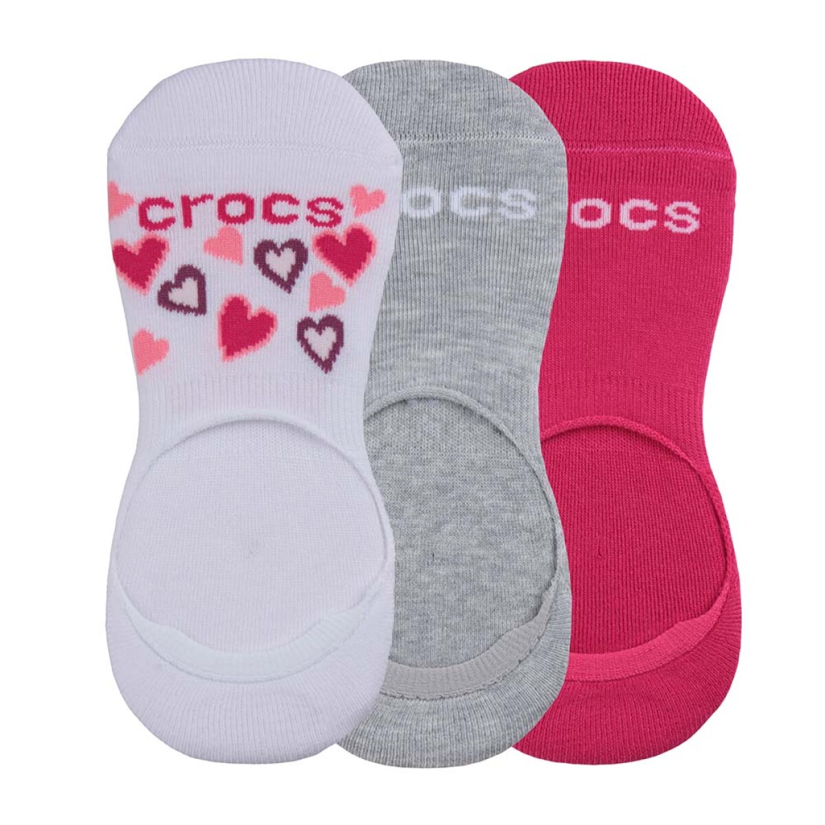Medias Crocs Wide Mouth Hidden Liner (Hearts) Unisex 
