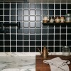 Azulejos adhesivos para cocina baño diseño mosaico Negro