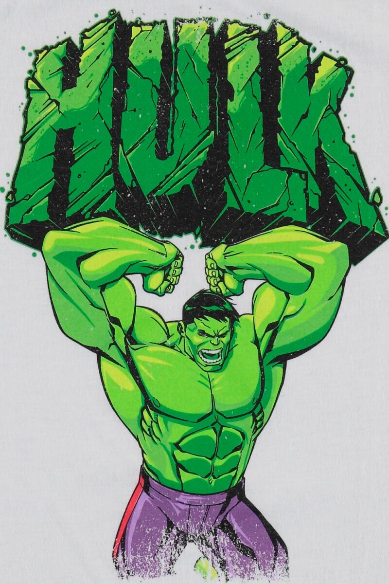 T-shirt de niño Hulk BLANCO
