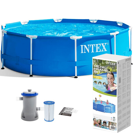Piscina Intex Estructural 6503 L 366cm x 76cm + Bomba Azul