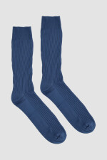 Medias de vestir sin elástico Azul