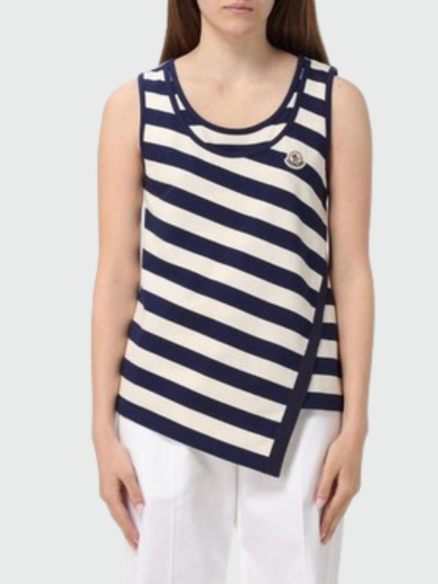 Moncler - Remera de tirantes con rayas 
