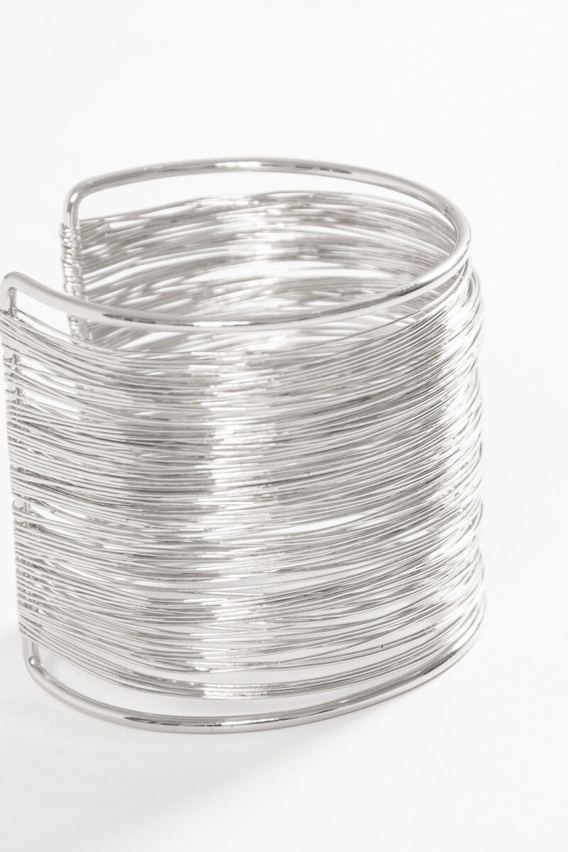 Pulsera múltiples vueltas plateado