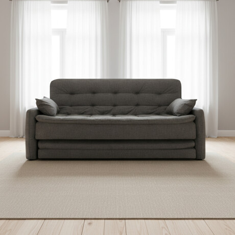 SILLÓN CAMA 3 CUERPOS TELA GRIS MADALENA GRAFITO