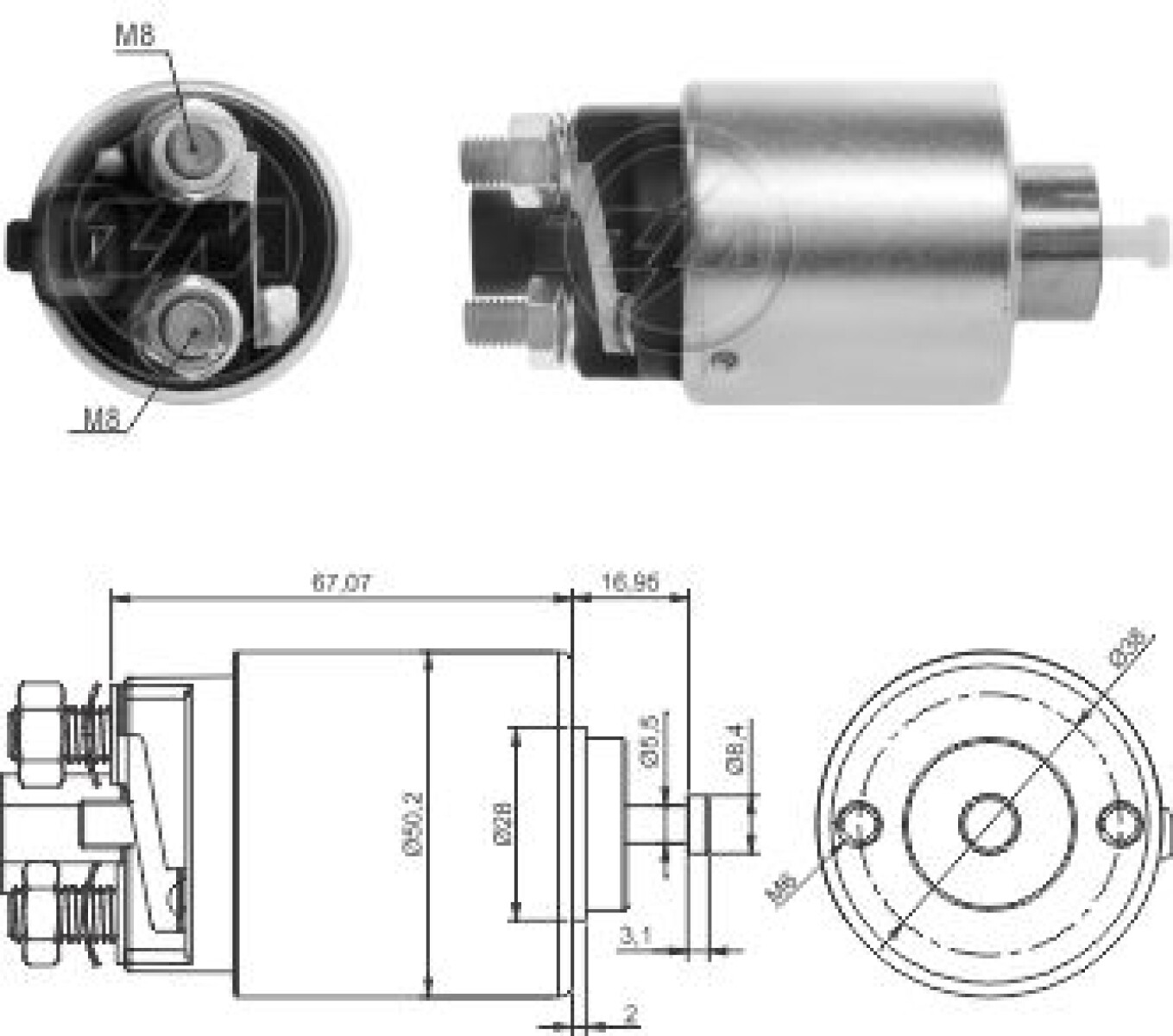 AUTOMATICO DE ARRANQUE - CHEV - BLAZER - S10 - SILVERADO - AGRALE 12V ZM 
