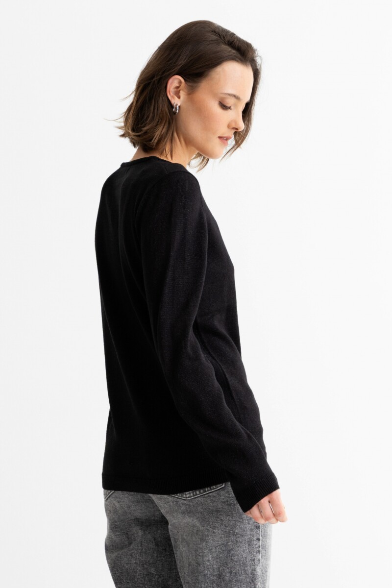 Sweater hilo metálico NEGRO