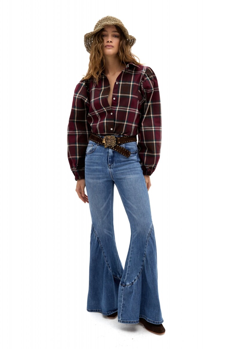 Camisa Claire en Twill de Algodón Jasper Checks
