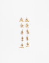 Aros Sets Metal Set De Aros Pasantes Metal Dorado - Dorado