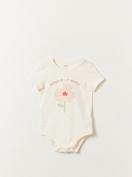 Body estampado Flor Crudo