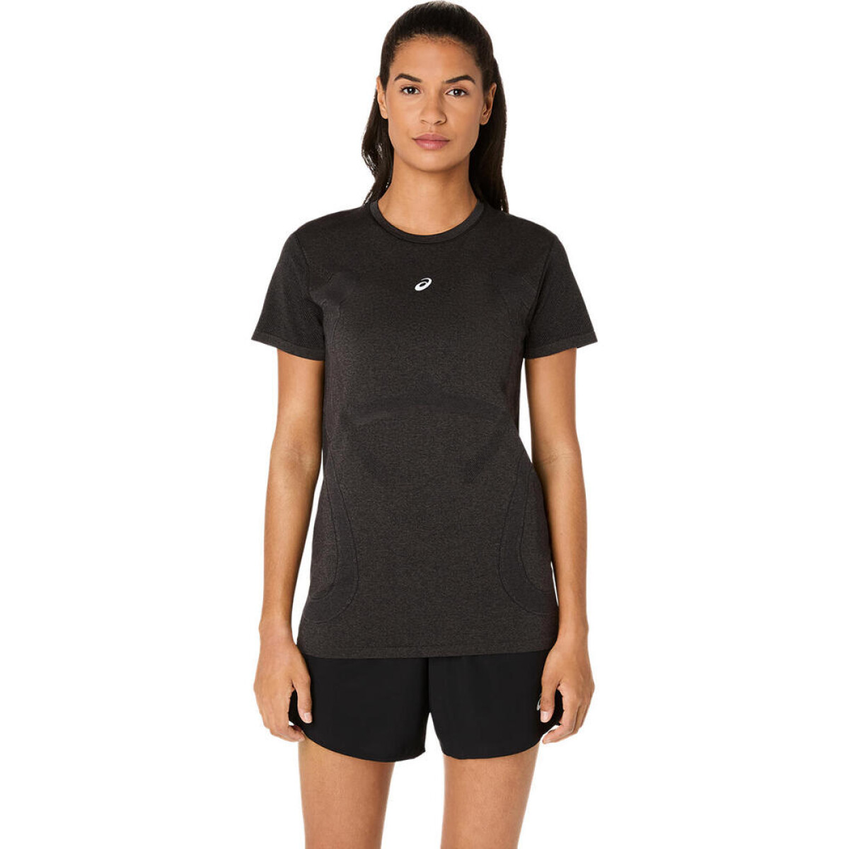 Polos Running Road Seamless SS Top Mujer - Performance Black/graphite Grey 