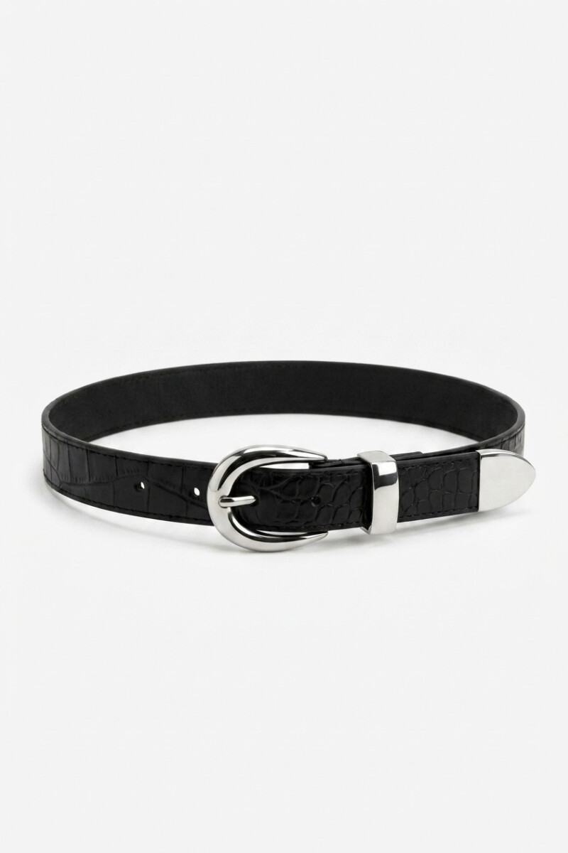 Cinturón crocco negro