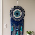AtrapaSueños Ojo Turco De Crochet Con Flecos AtrapaSueños Ojo Turco De Crochet Con Flecos