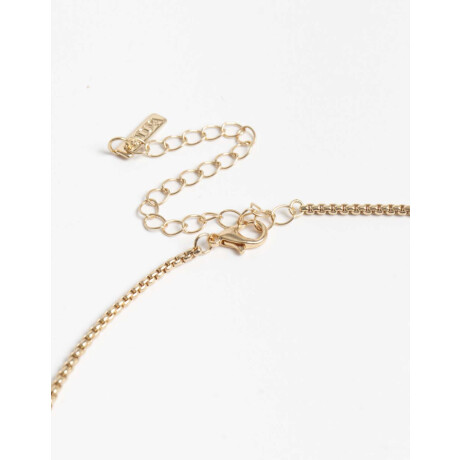 Collar Largo Y De Corazón Dorado