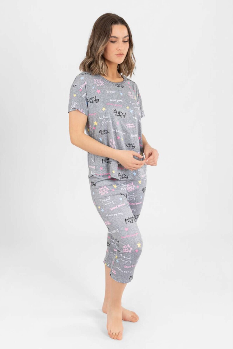 Pijama victoria - Gris melange 