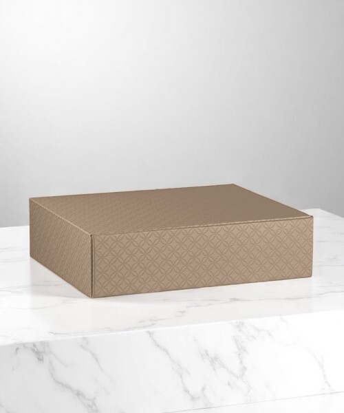 Caja rígida 3 botellas 34x28x9 - 37255 - MATELASSE CUOIO Caja rígida 3 botellas 34x28x9 - 37255 - MATELASSE CUOIO