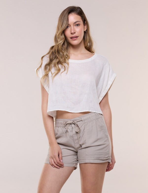 Short Dashocell Lino BEIGE