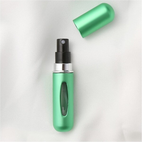 Mini Botella Atomizadora Perfume Portátil Recargable Variante Color Verde