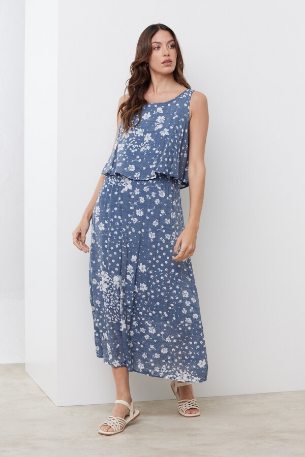 Vestido Maxi AZUL/BLANCO