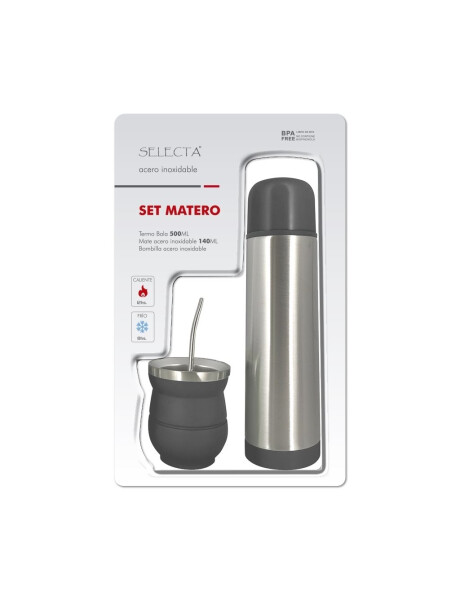 SET MATE C/ BOMBILLA Y TERMO 500ML NEGRO SET MATE C/ BOMBILLA Y TERMO 500ML NEGRO