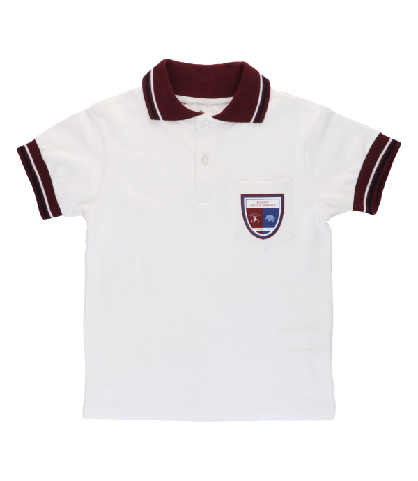 Remera Polo Primaria Areteia Blanco