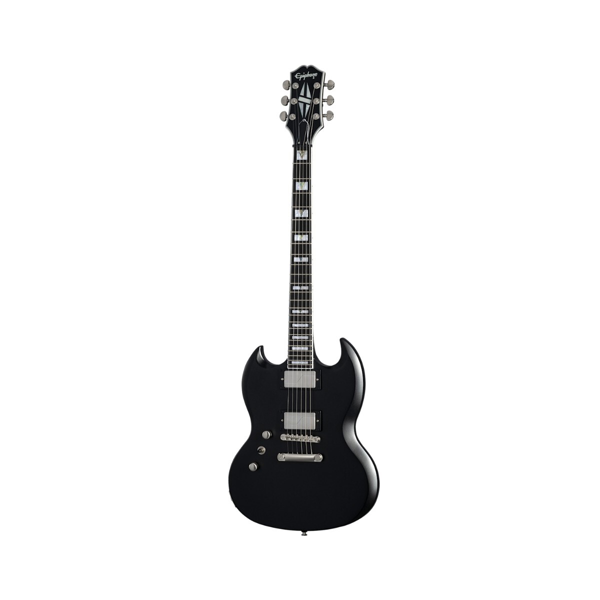 Guitarra Electrica Epiphone Sg Prophecy Aged Jet Black Metallic Para Zurdo Con Funda 