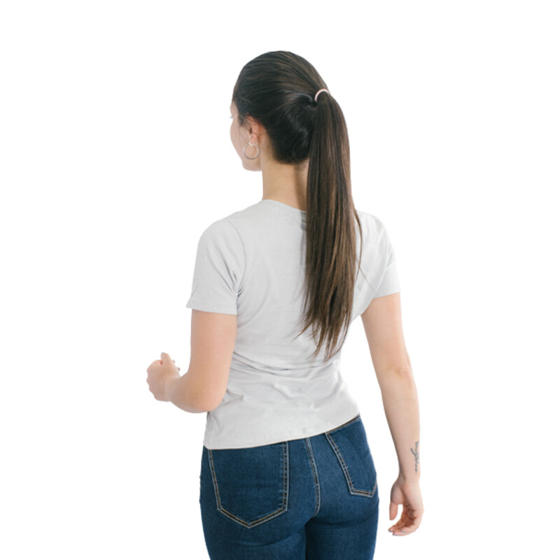 Muvem Ladies Plain V Neck T-Shirt Beige