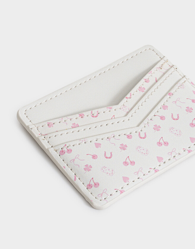Tarjeteros Tarjetero Cuerina Rosa - Rosa Viejo