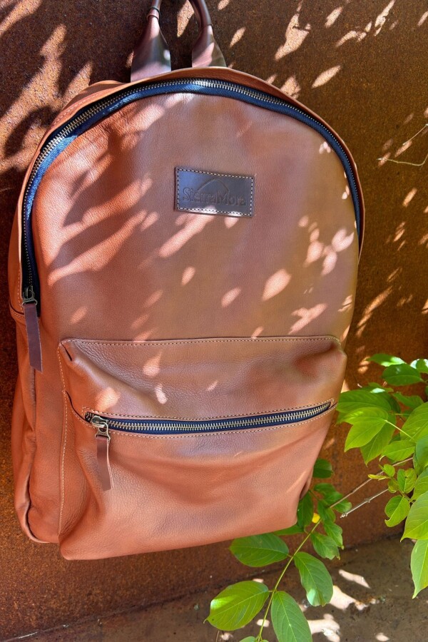 Mochila Moro Camel Blue Zip