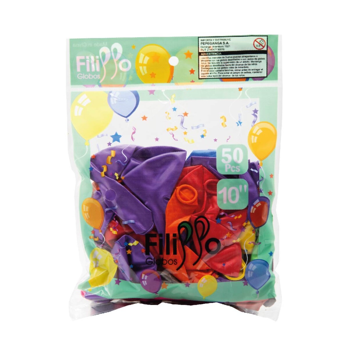 GLOBO GDE N 10 X50U FILIPPO METALIZADO 