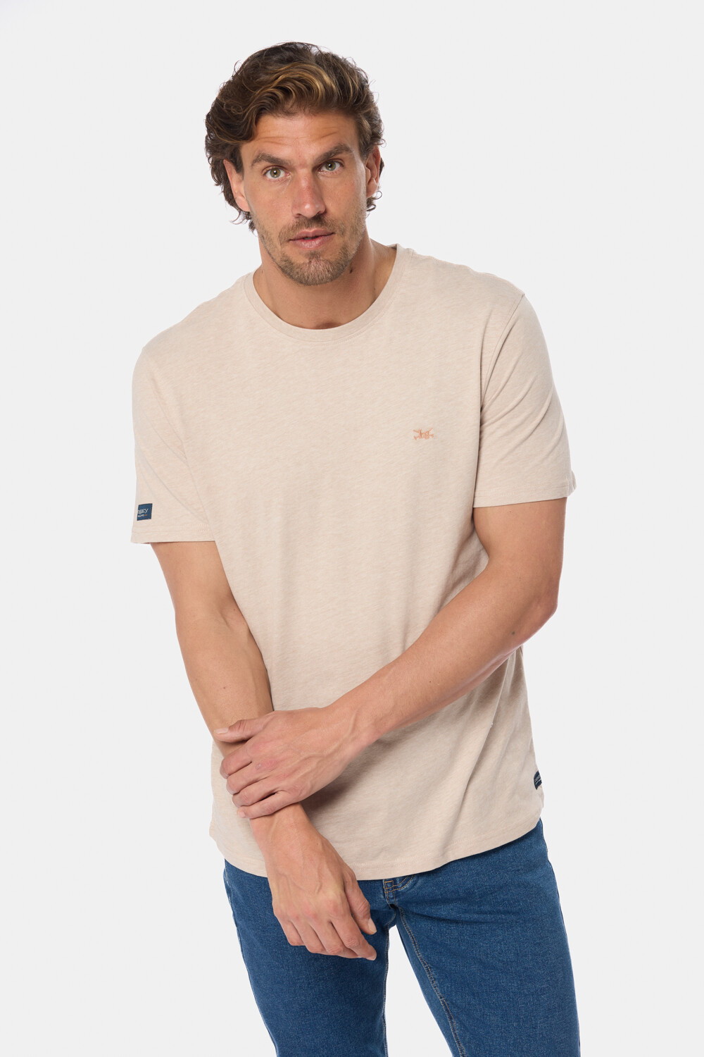 REMERA LISA DE ALGODÓN Beige