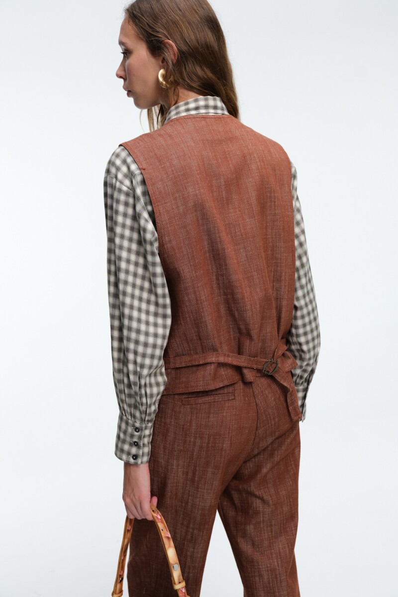CHALECO DENIM Marron