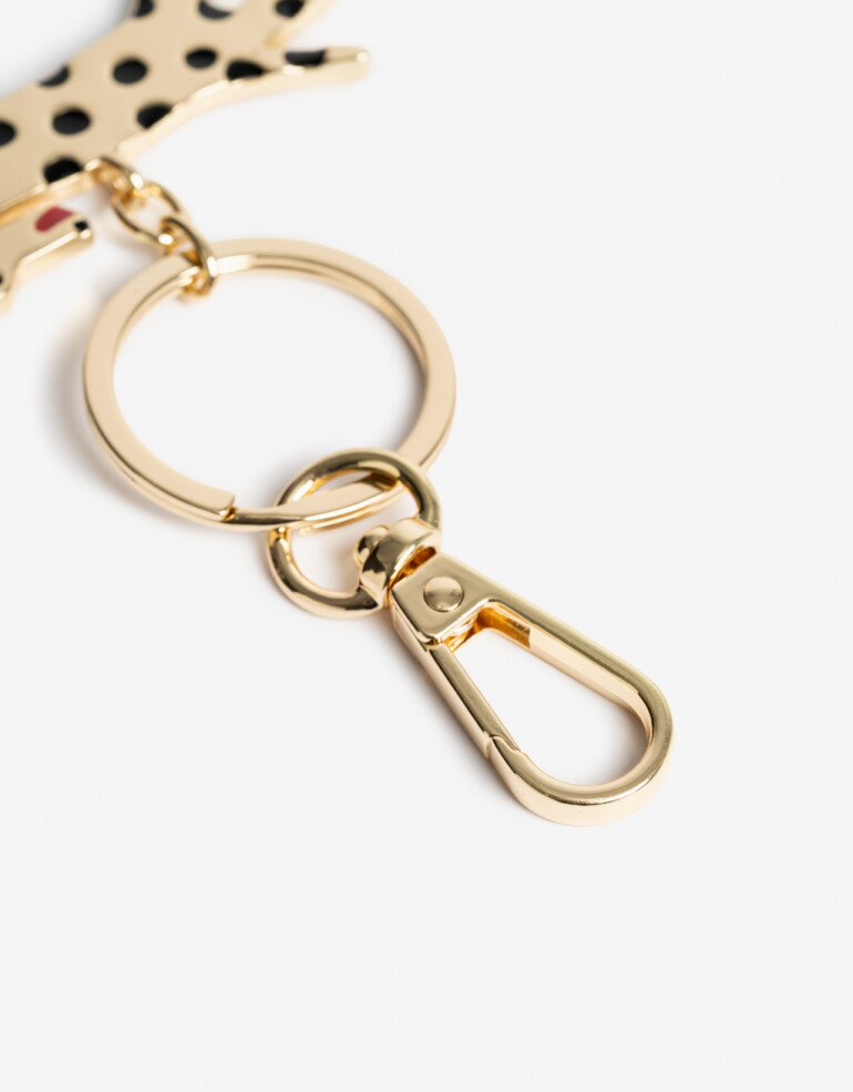 Llavero Metal Llavero Y Bag Charm Perro Dalmata - Combinacion Bicolor