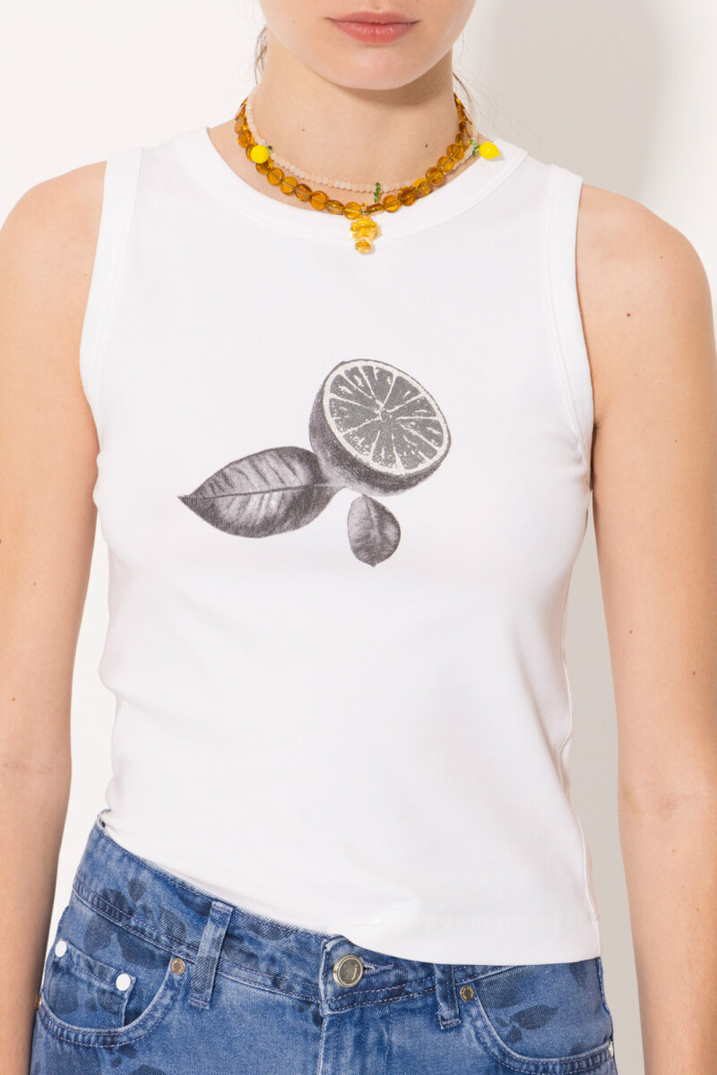 Musculosa Lemon Blanco