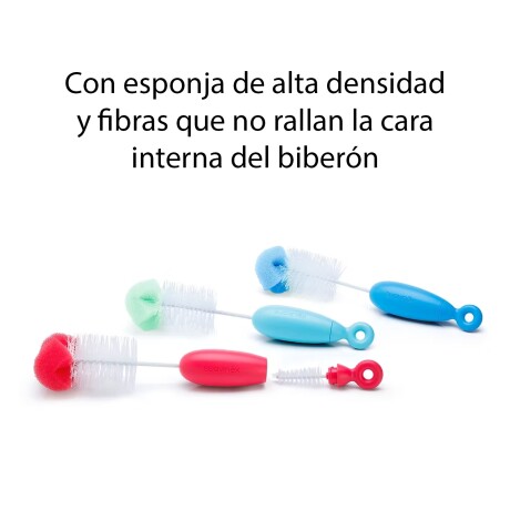 Cepillo Dúo Limpia Biberones Mamaderas y Tetinas Suavinex Azul