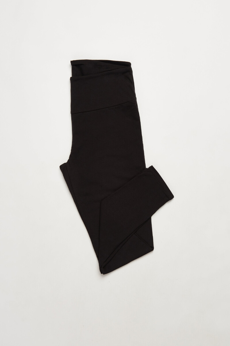 Calza de algodón cintura alta Negro